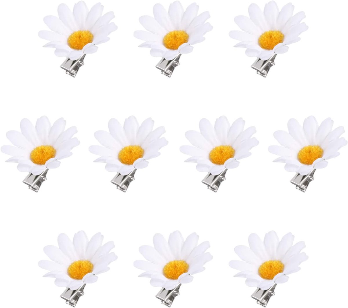 Haarspelden bloemen haarspelden witte zonnebloemen bloemenrand clip klemmen voor dames en meisjes