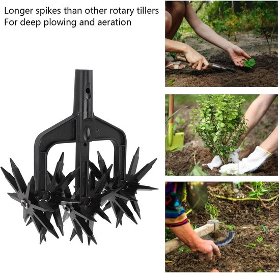 Tiller, Tuinklauw Tuingereedschap Tuinfrees Cultivator Tuingereedschap Cultivator Tuin Geventileerde Verticuteermachine Grondfrees voor de Tuin — afbeelding 5