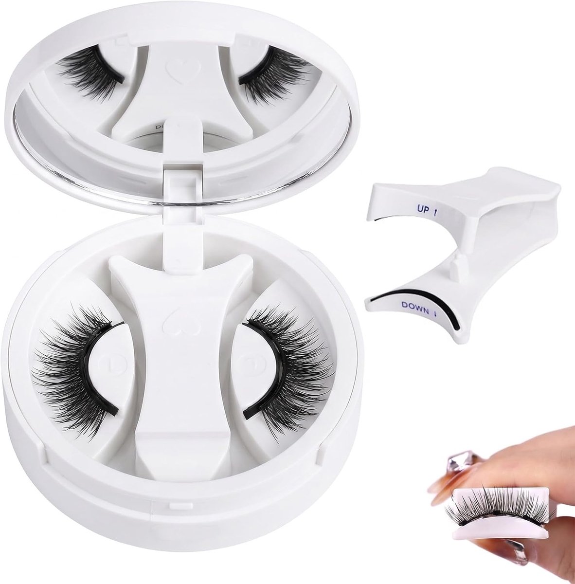 Wimpers zonder eyeliner, magnetische wimperset, natuurlijke look met applicator, herbruikbare kunstwimpers zonder lijm, magnetische wimperset voor beginners (CT10-7)