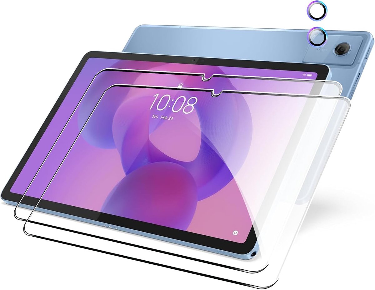 [4 stuks gehard glas voor Lenovo Idea Tab 11" 2025, 2 + 2 stuks] displaybeschermfolie met camerabeschermfolie, luchtbelvrij, 9H hardheid, krasbestendig, anti-vingerafdruk