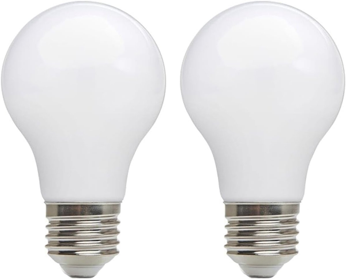 LED Filamentlamp E27 7W - 780lm - 3000K - 230V - Melkglas - 15.000 Branduren - 360° - Voor Tafellamp, Bedlamp of Kroonluchter - 2 stuks