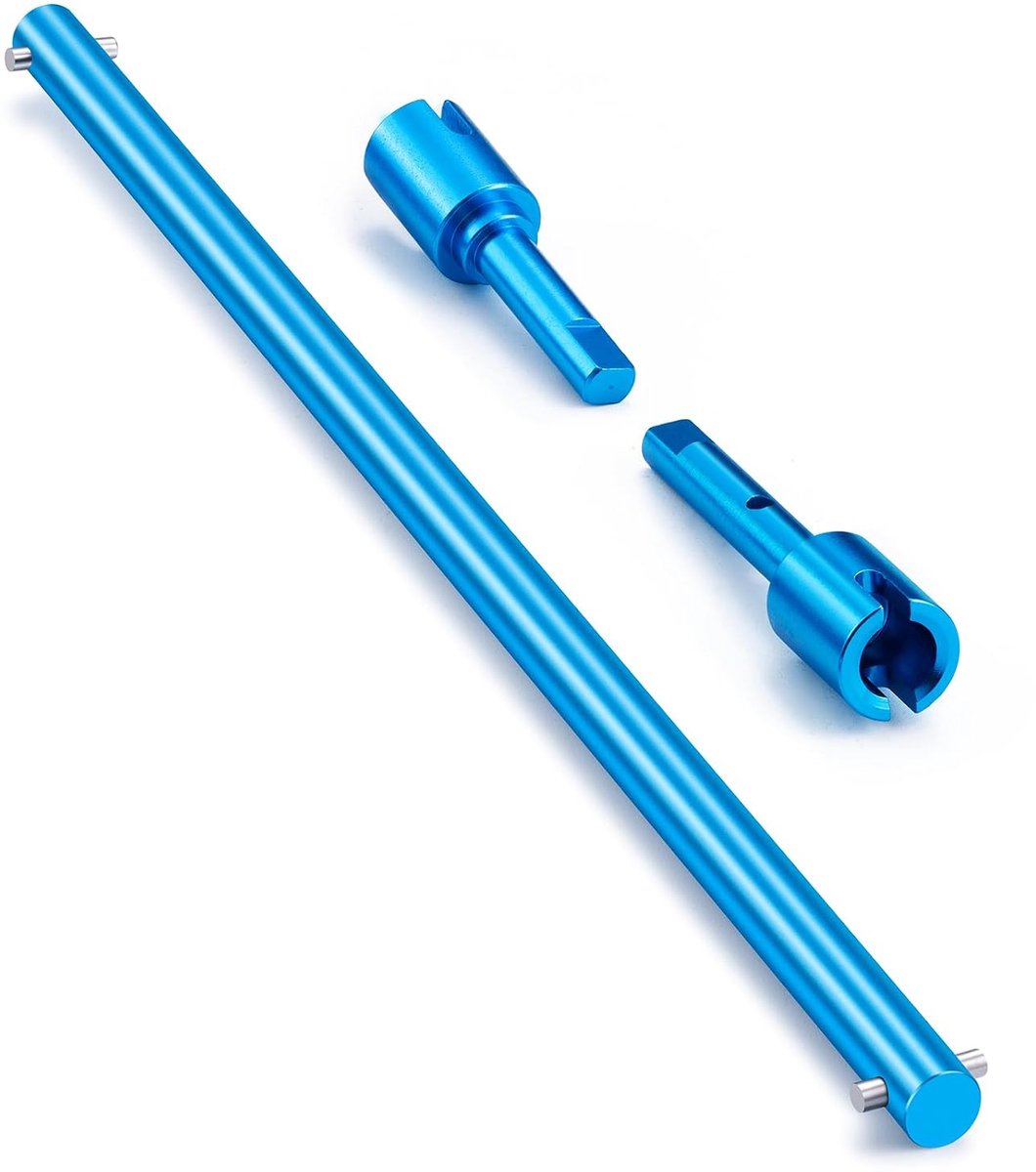 Metalen centrale aandrijfas en propeller scharnierset voor 1/10 TT-01 afstandsbediening elektrische auto optie-onderdelen (blauw)