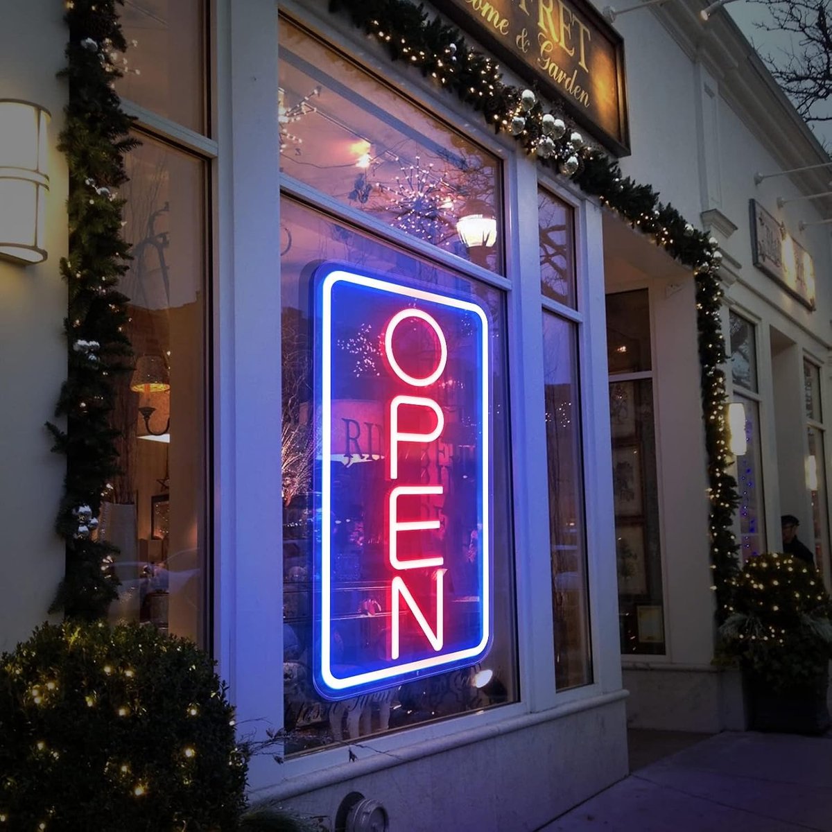 Lichtreclame, open led-neonlicht, acryl neonlicht, aangedreven door USB met dimbare schakelaars, lichtbord voor kamerdecoratie, party, bar, winkel, restaurant, café, rood blauw