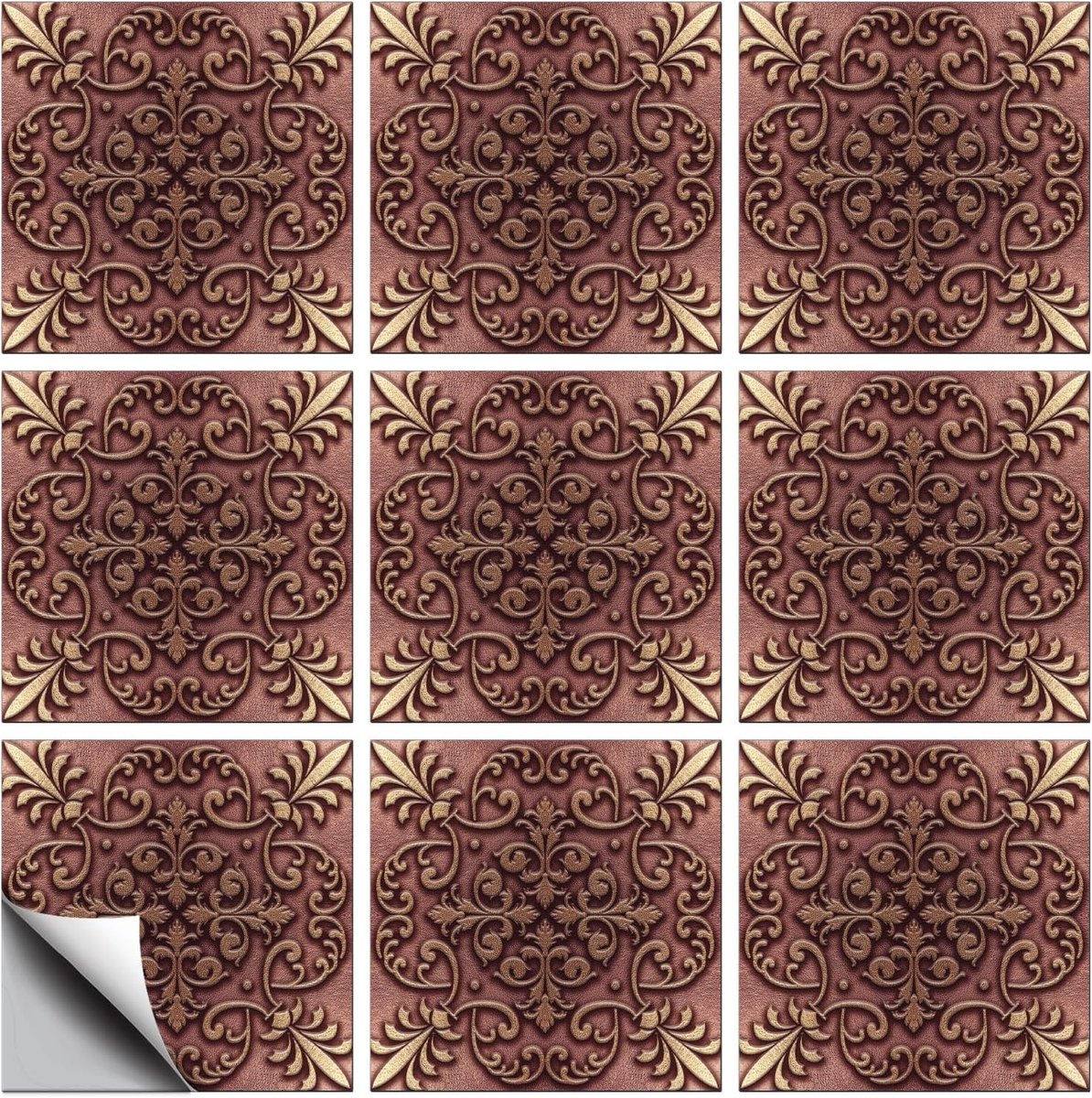 Tegelstickers geometrische gesimuleerde 3D beschermfolie verwijderen en opplakken, waterdichte zelfklevende stickers voor keuken, badkamer, muurkunst decor 15 x