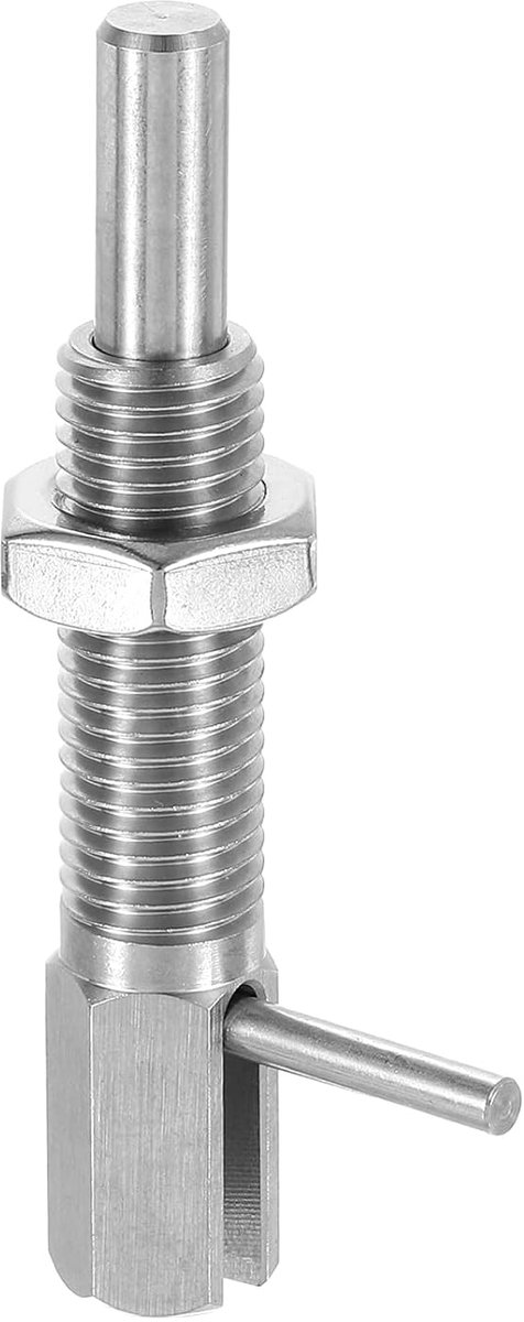 Intrekbare indexering-spanpen, M16 L-veerspanpen van roestvrij staal met veerbelaste grendel, telescopische vergrendelingspen met moer voor machinebouw, scheepsbouw
