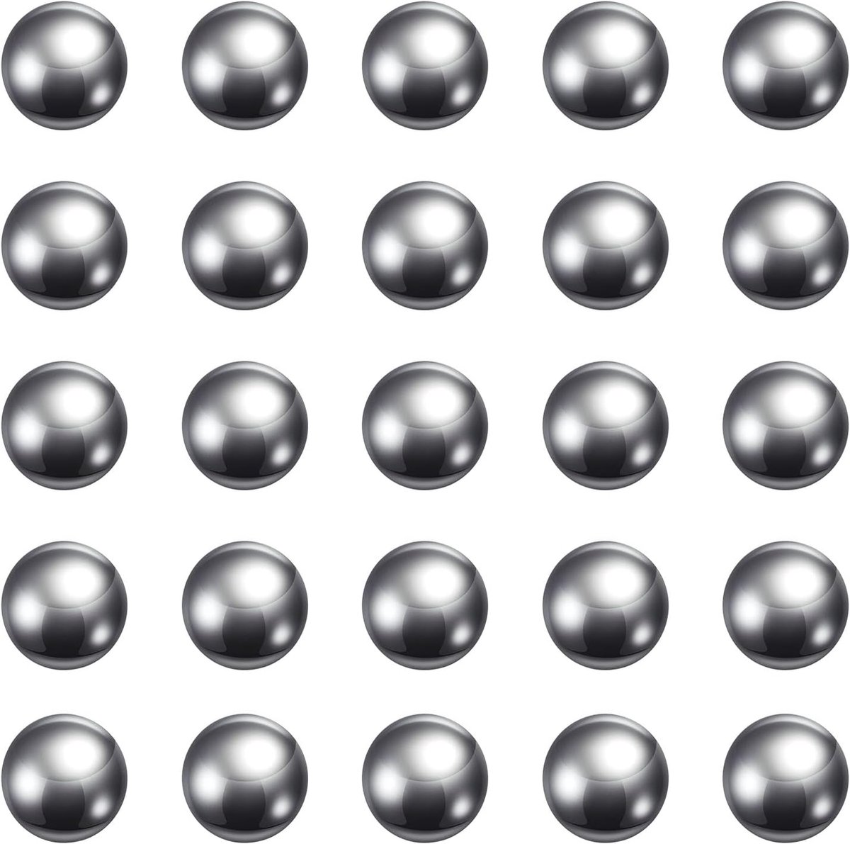 sourcing map 30 stuks precisieballen 12 mm diameter G10 chroomstalen kogels voor lagers zilver