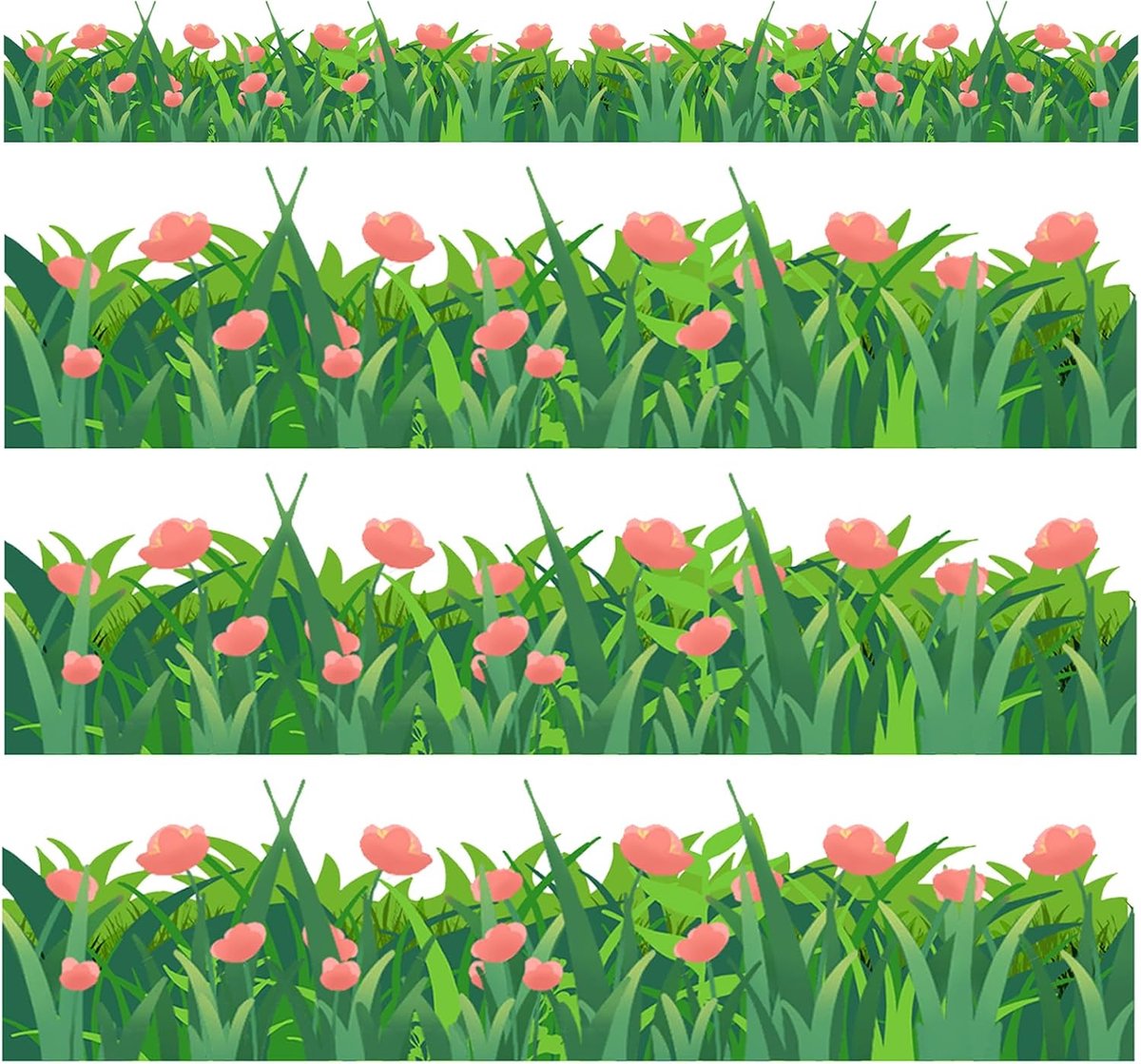 Gras Bulletin Board Border Gras Vorm Die Cut Trim Border Roll voor School klaslokaal Geschulpte prikbordranden
