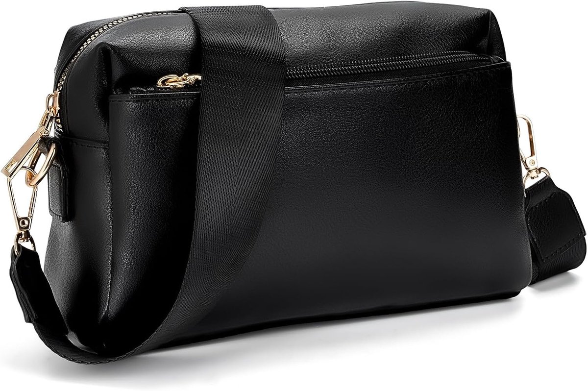 Molshine Veganistisch lederen crossbody tassen voor vrouwen, meerdere zakken cross body tas schouder handtassen met verstelbare brede riem voor reizen winkelen dagelijks HB040