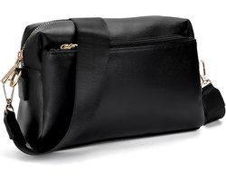 Molshine Veganistisch lederen crossbody tassen voor vrouwen, meerdere zakken cross body tas schouder handtassen met verstelbare brede riem voor reizen winkelen dagelijks HB040