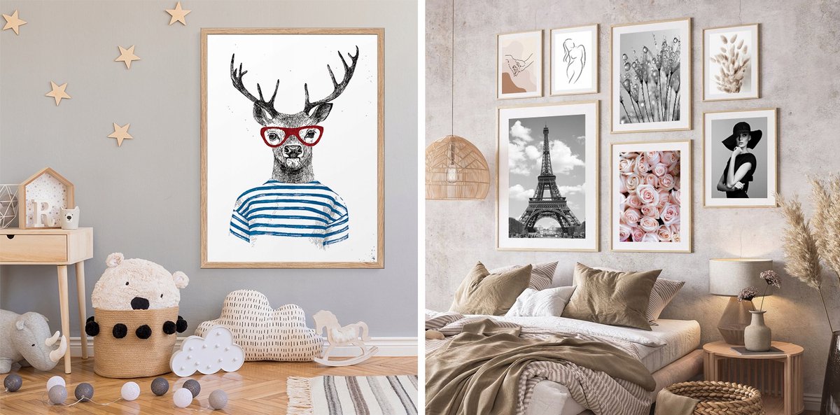 Houten fotolijst 40x50 cm - Wit, MDF met plexiglas
