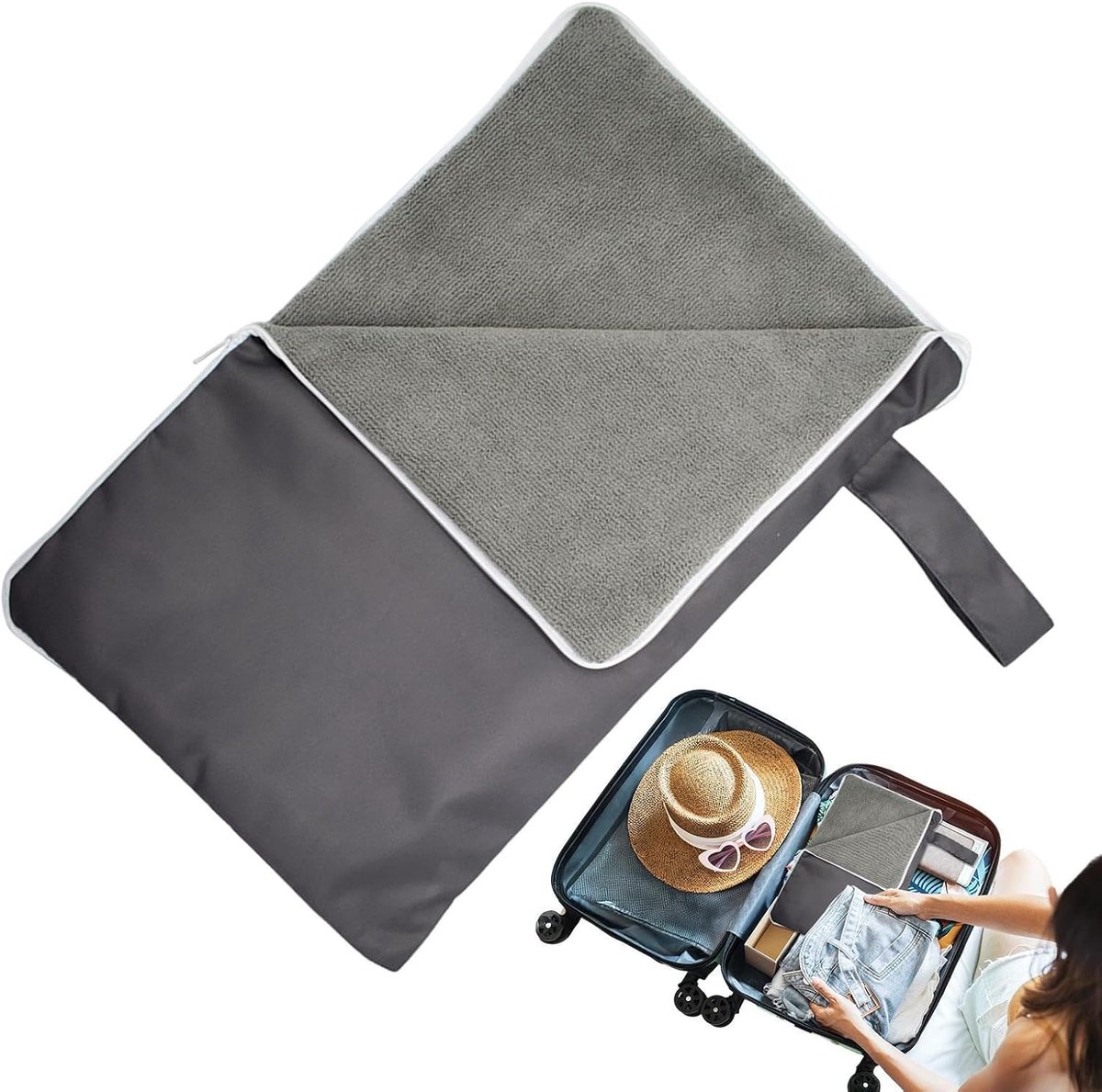 Waterdichte tas voor zwemkleding - zwemopbergtas met handvat, reistas voor zwemkleding | voor dames, heren, triatleten, fitnessliefhebbers, reizigers, duikers, kampeerders, snorkelaars