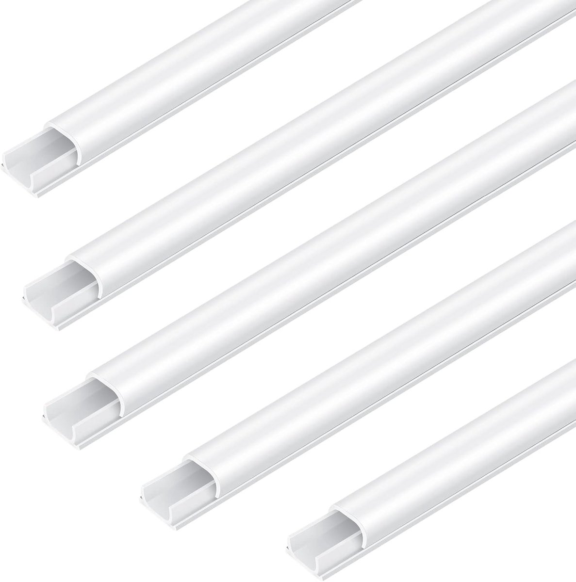 Snoerbeheerhoes mini-kabelgoten 10 stuks - 40 x 1,2 cm - zelfklevend - kabels verbergen - ShopVlot