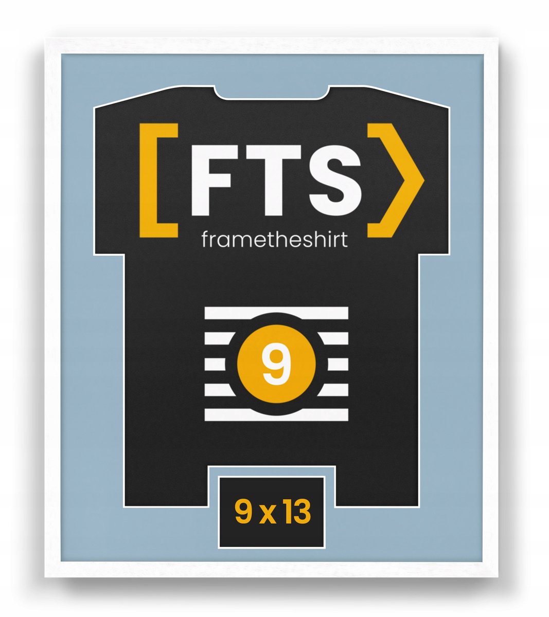Sportshirt Fotolijst met Handtekening Ruimte - Wit/Blauw