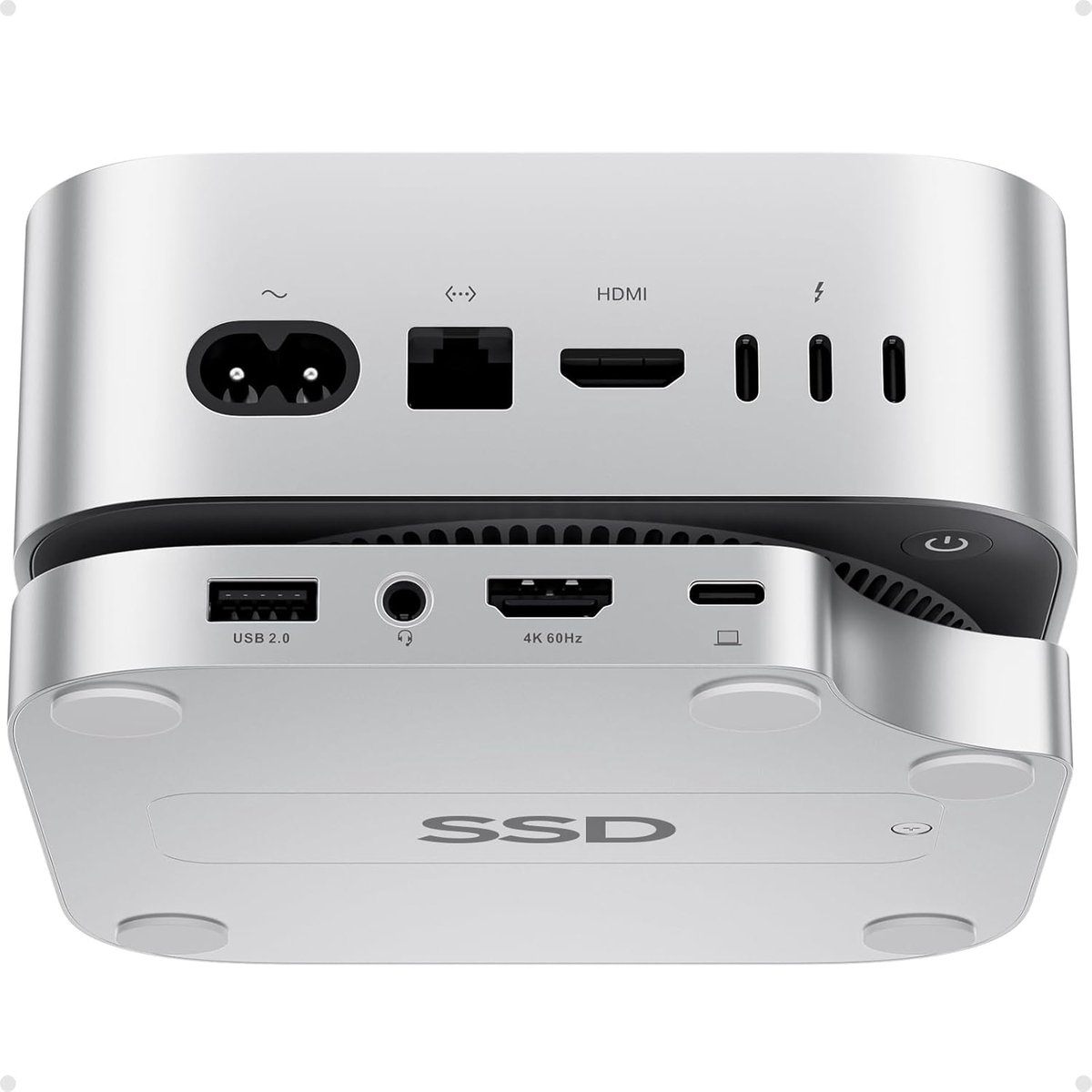 USB C hub voor Mac mini M4 - 4TB SSD behuizing - 4K HDMI 60Hz - Ideaal voor uitbreiding - ShopVlot