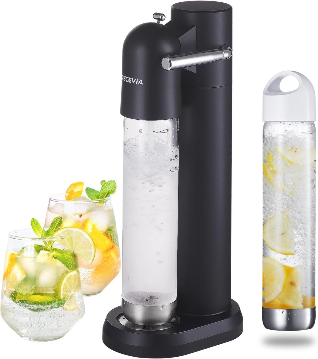 Seltzer Tube waterdispenser - 2 x 1L flessen - BPA-vrij - maak eenvoudig verfrissende dranken thuis - SnelShoppen
