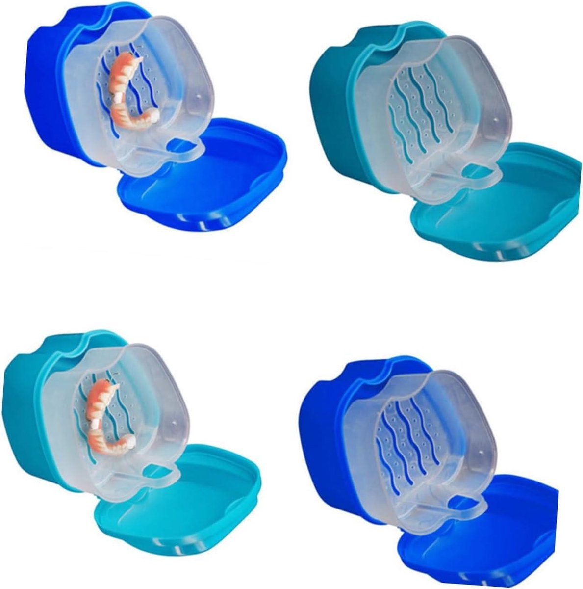 Prothese Opbergdoos - Reisbakje Kunstgebit - Hygiënisch Bewaren - Lichtgewicht Draagbaar - 9.7x9.5x6.8cm - Willekeurig