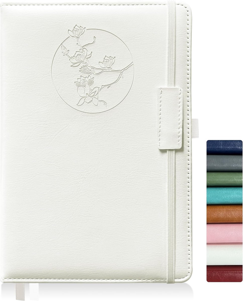 Notitieboek A5 256 pagina's - Harde kaft - Leerlook - Perfect voor werk en ideeën - SnelShoppen