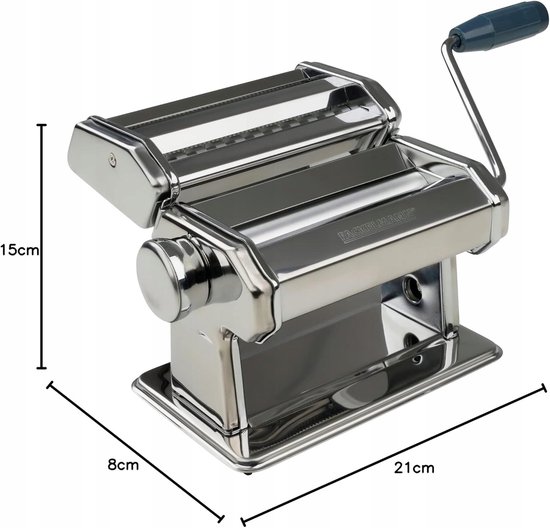 Handmatige pastamachine RVS - 3 rollen voor diverse pasta's — afbeelding 5