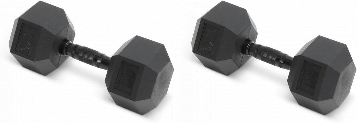 Hexa dumbbells 15 kg - 2 stuks - hoogwaardig materiaal - geschikt voor krachttraining - ShopVlot