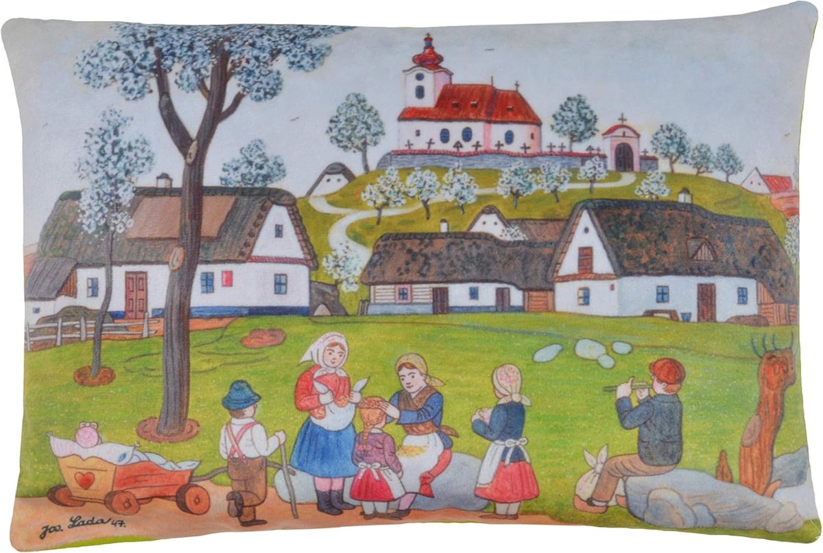 Kussenhoes Cartoon 30x30cm - Multikleur - Leuk patroon - Ideaal voor kinderkamer - ShopVlot