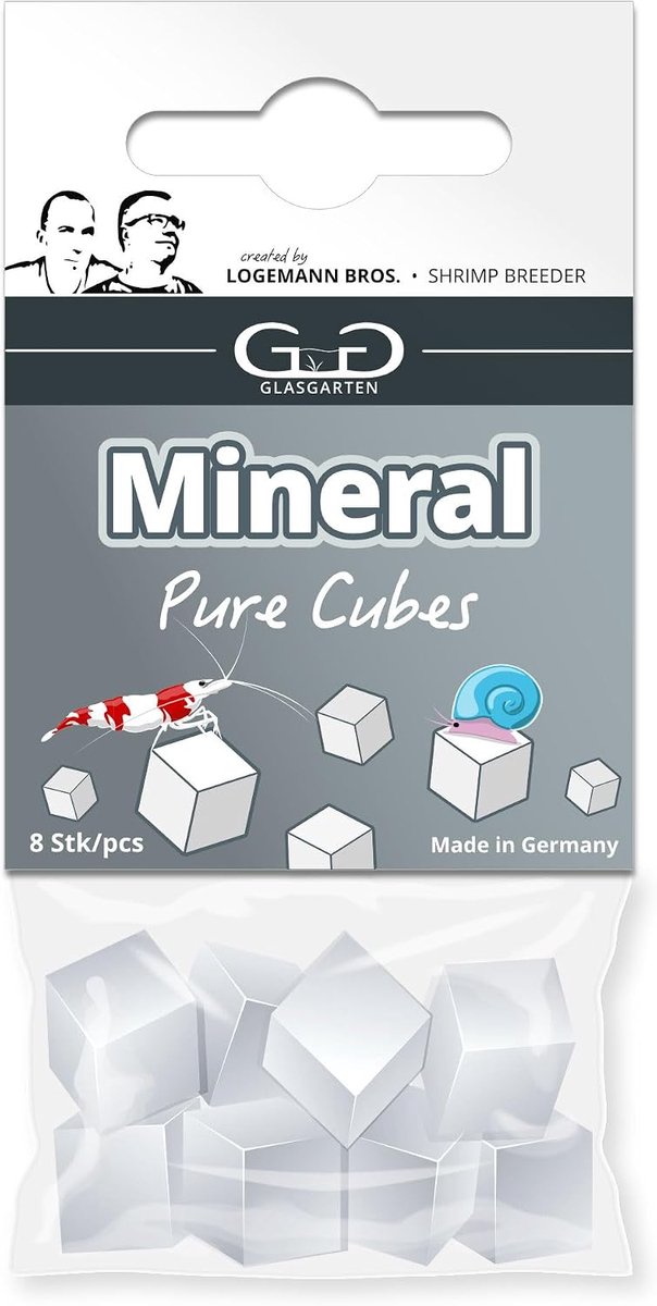 Minerale kubussen voor siervissen - 8 stuks - verbetert waterkwaliteit - essentieel voor garnalen en slakken - ShopVlot
