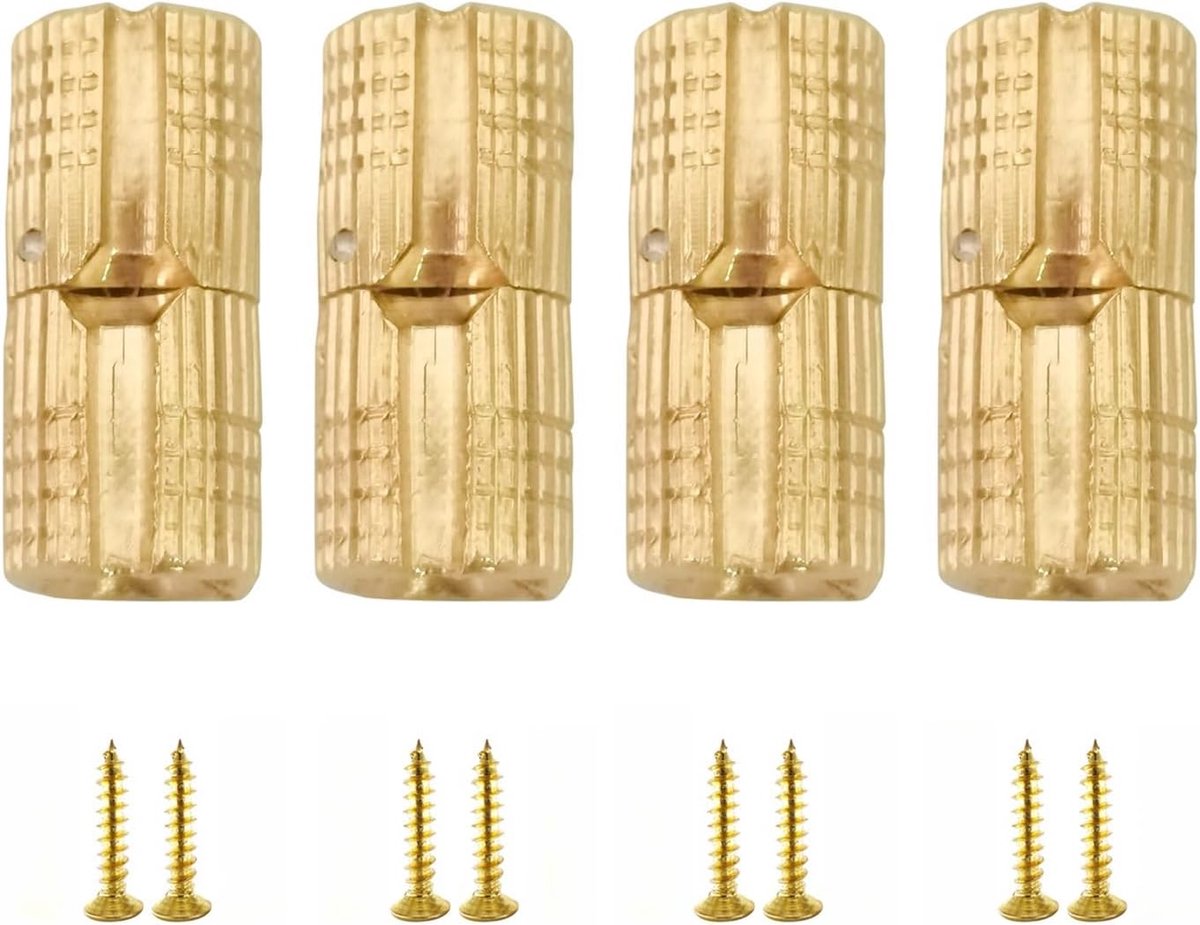 Barrel scharnieren 8mm - koper - 180º verborgen scharnieren - ideaal voor kastdeuren - ShopVlot