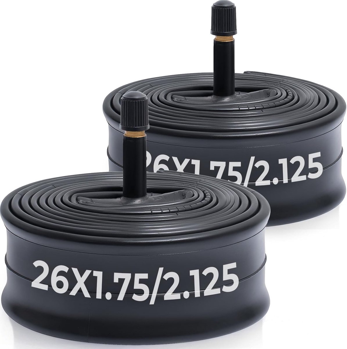 Fietsbinnenband 26 inch - 2 stuks - met AV32 mm Schrader ventiel - ideaal voor mountainbikes en stadsfietsen - ShopVlot