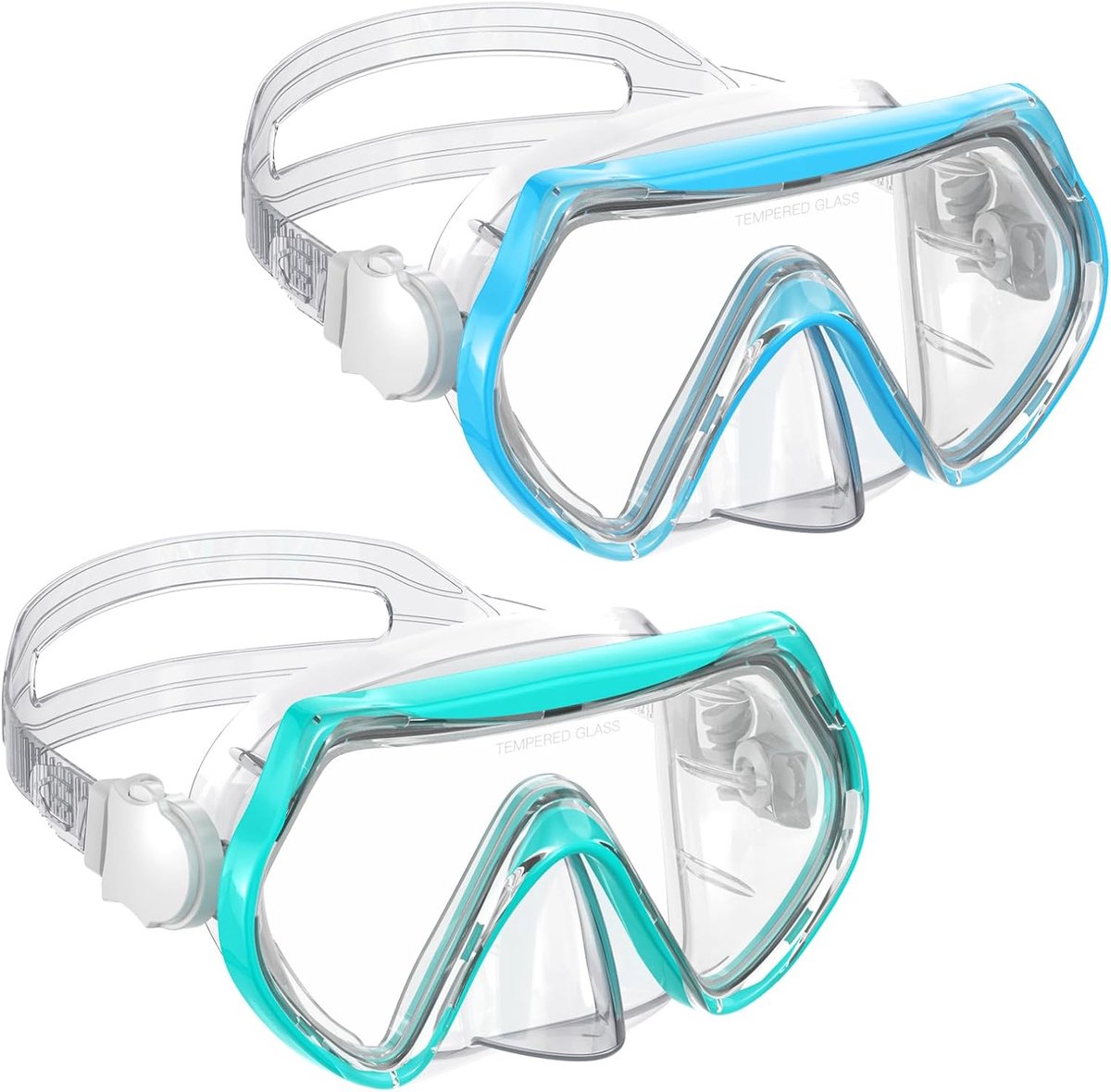 Zwemgoggles voor Kinderen - Snorkelmasker - Duikmasker met Neuskap - 180° Panoramisch Zicht - ShopVlot