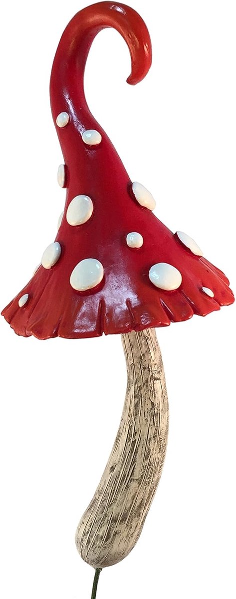 Miniatuur Paddenstoel - Rode Hars - Voor Feeën- en Gnome Tuinen - Decoratief Accessoire - ShopVlot