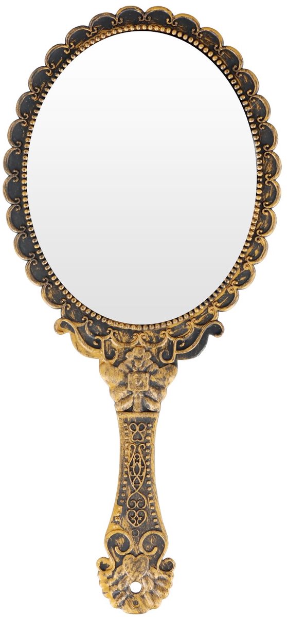 Draagbare spiegel - mini-elliptisch - brons - perfect voor make-up - ShopVlot
