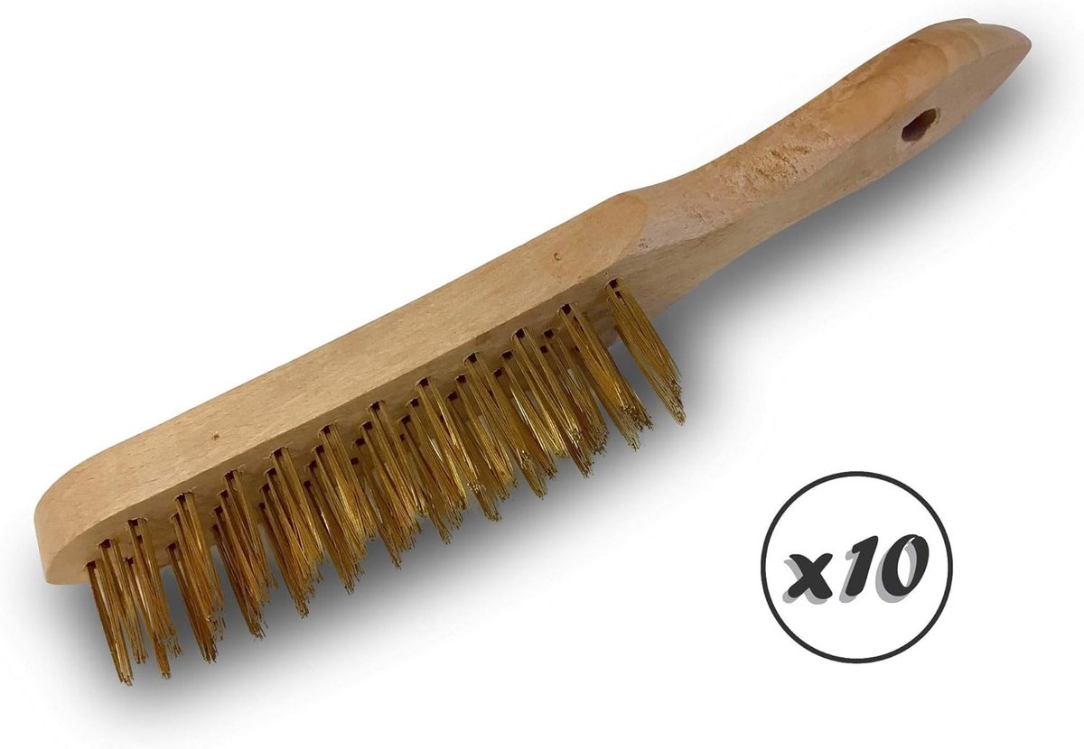 Professionele metaalborstel - 10 stuks - ronde staal messing - ideaal voor reinigen - ShopVlot