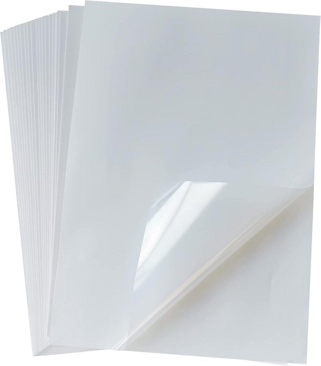 Zelfklevend vinyl papier A4 - semi-transparant - waterproof - ideaal voor stickers en DIY-projecten - ShopVlot