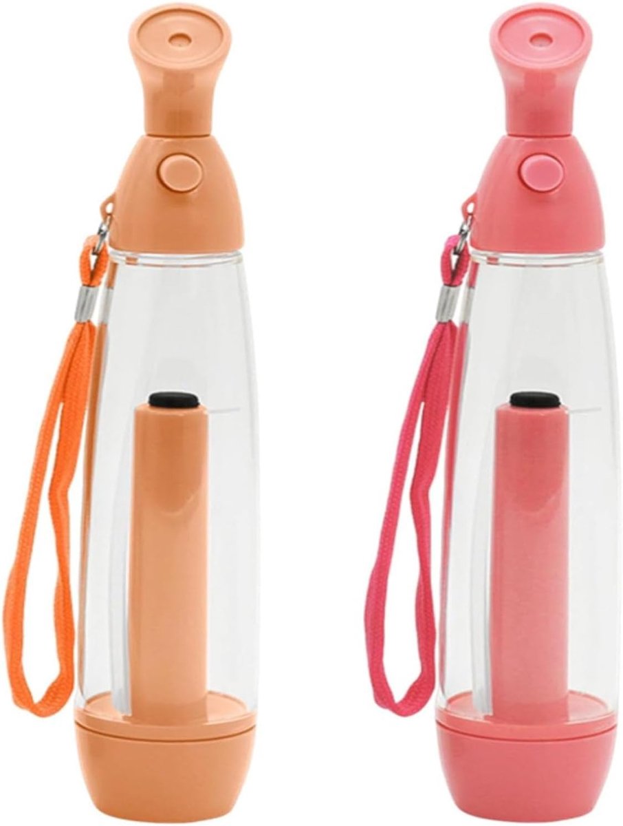 Handverstuivers set van 2 - Draagbaar - Geel + roze - Voor gezicht en lichaam - ShopVlot