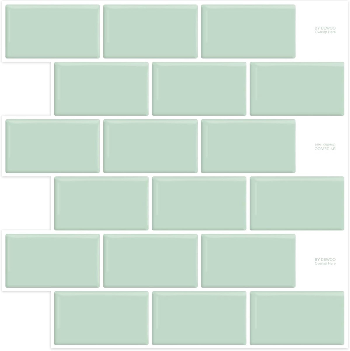Zelfklevende Tegels Keuken 30.5 x 30.5cm - Groene 3D Wandtegels - Makkelijk aan te brengen - SnelShoppen