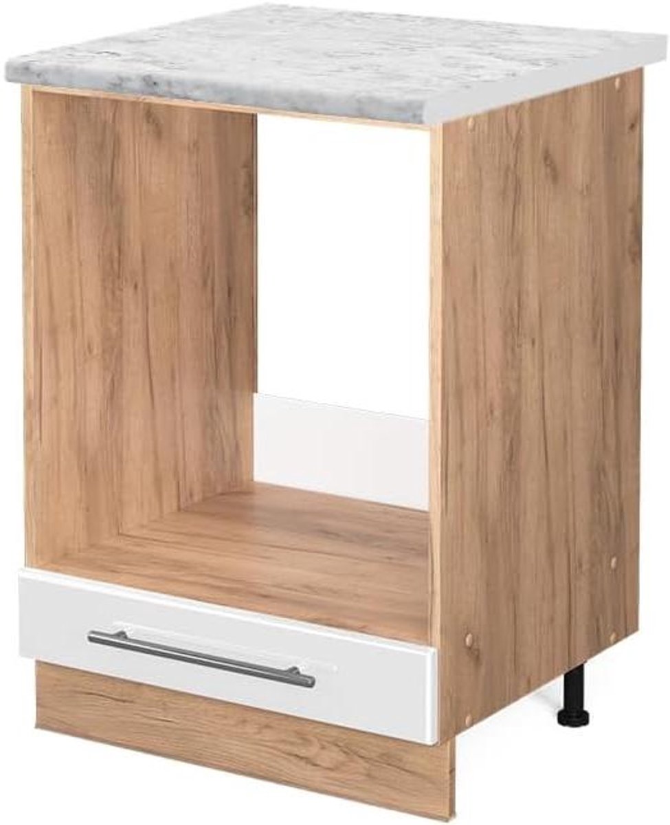 Oven Ombouwkast - Keukenkast Inbouwoven - Keuken Inrichten - Soft-close Scharnieren - 60 cm - Wit Hoogglans