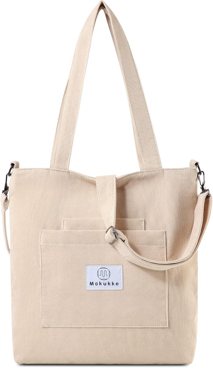 Schoudertas dames - Corduroy - Handtas voor school en werk - SnelShoppen