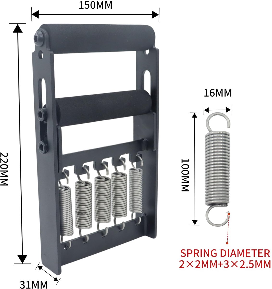 Grip-krachttrainer 75 kg - trainingsapparatuur - voor armworstelen - versterkt onderarm en vingers - ShopVlot