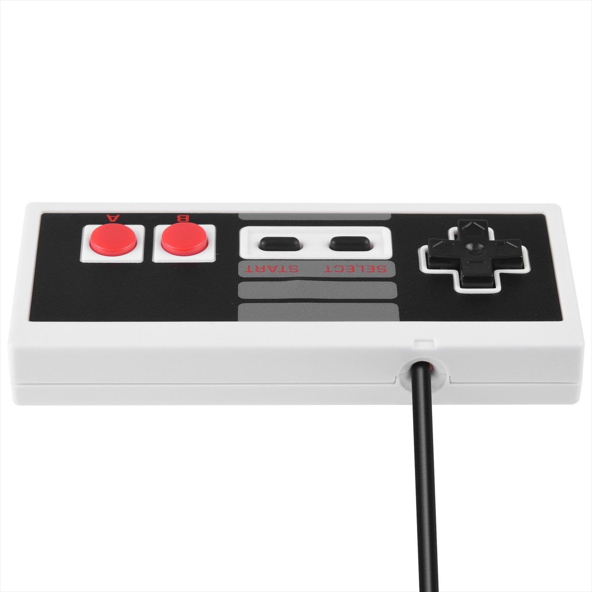 Retro USB gaming controller - NES Classic design - zwart/grijs - ideaal voor PC en Mac - ShopVlot