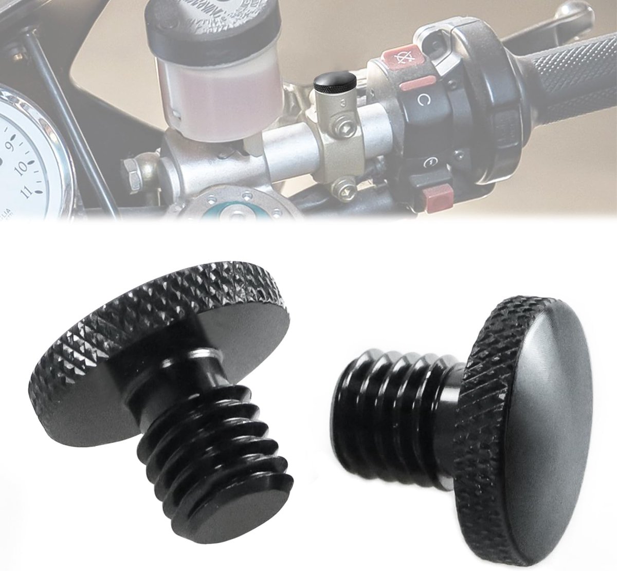 Motorfiets Achteruitkijkspiegelschroeven M8 x 1.25 - 2 x M8 Links- en Rechtsdraaiend - ShopVlot