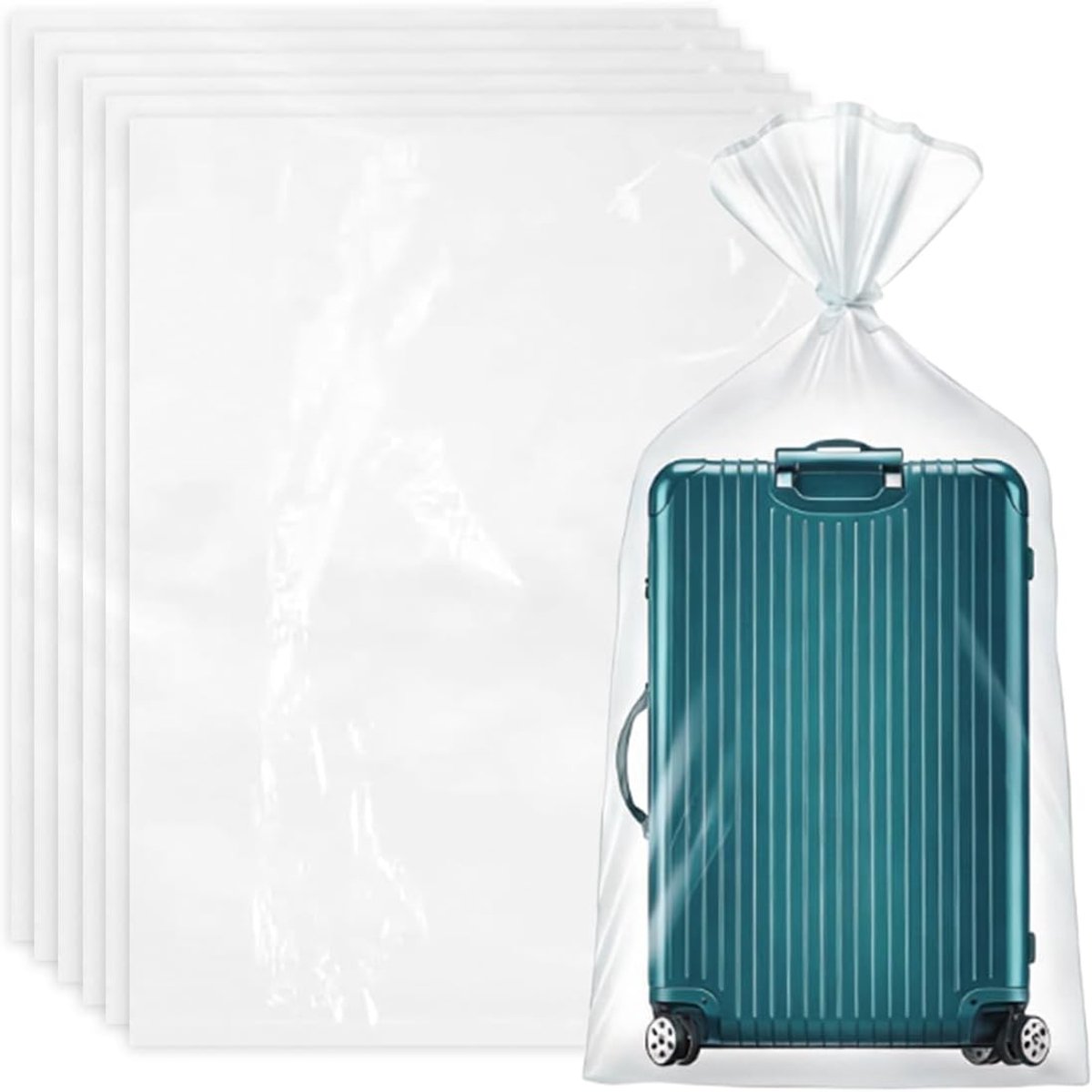 Transparante plastic zakken extra groot - 100 x 152 cm - sterk en waterdicht - ideaal voor opslag - ShopVlot