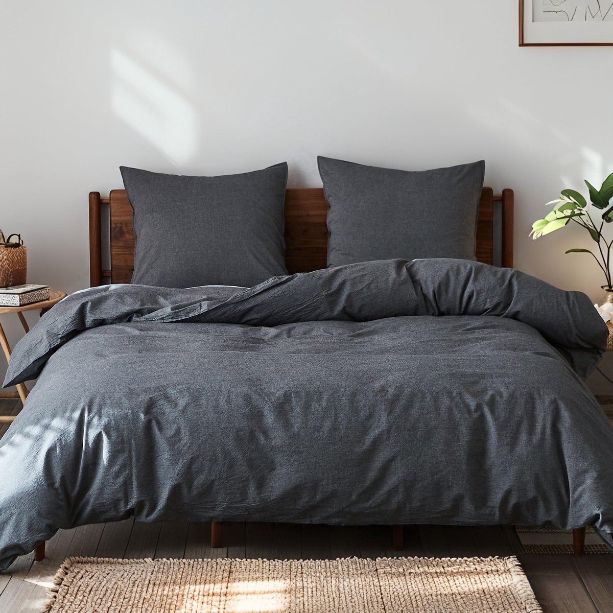 Beddengoedset 3-delig - 100% gewassen katoen - Oeko-Tex gecertificeerd - zacht en aangenaam slaapcomfort - ShopVlot