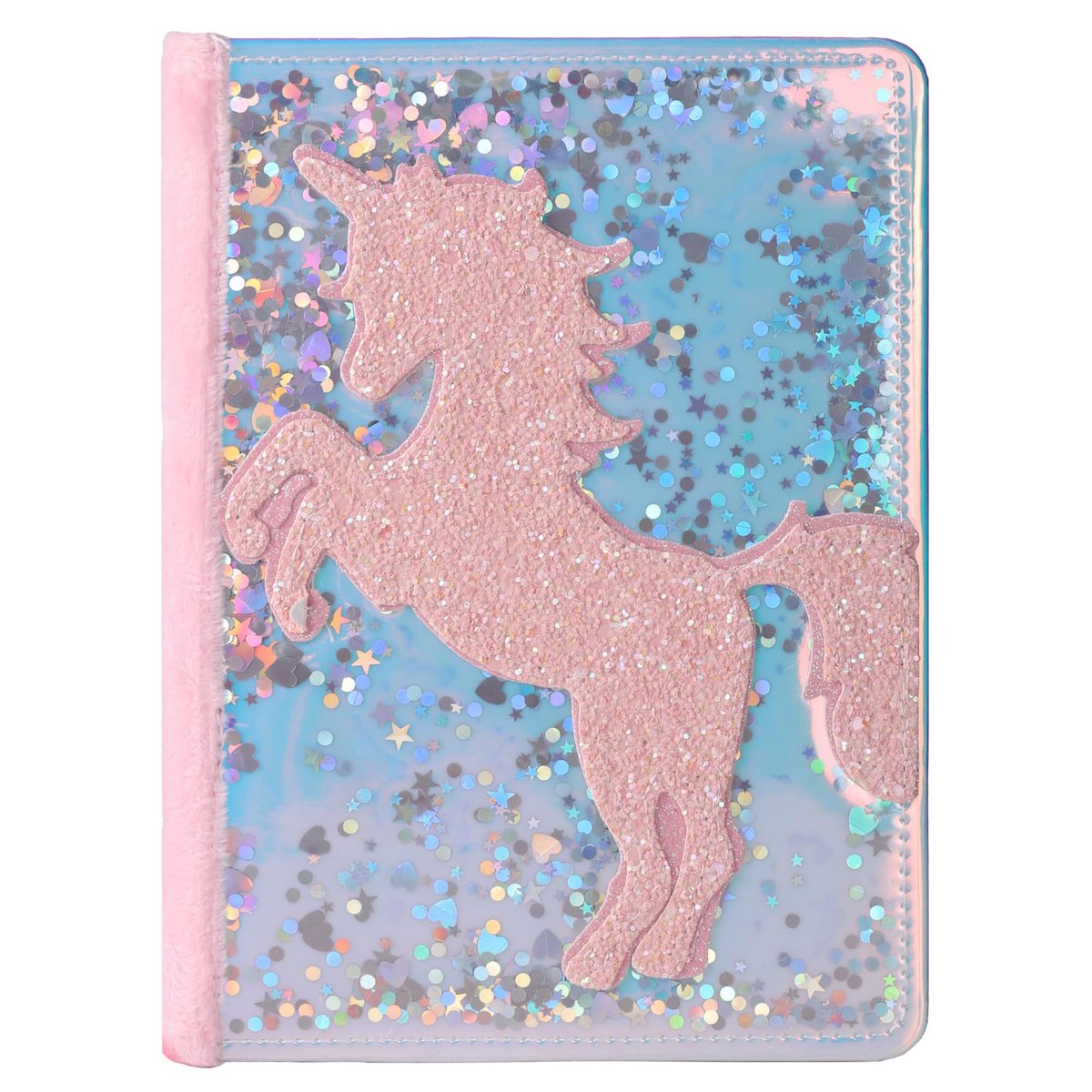 Dagboek voor meisjes - A5 gelinieerd notitieboekje - zacht met eenhoorn en glitter - perfect voor schrijven en tekenen - ShopVlot