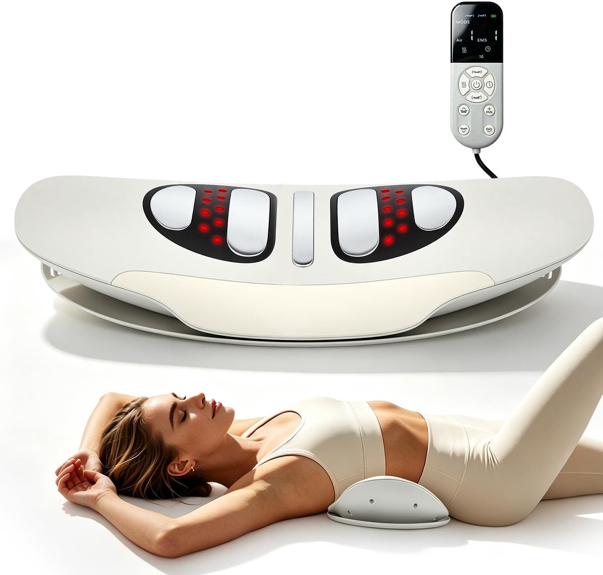 Rugmassageapparaat 5-in-1 - onderrug - 3 trilstanden - USB-oplaadbaar - verlichting van rugpijn - ShopVlot