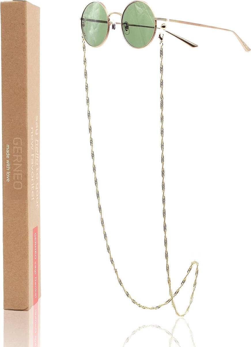 Maskerhouder en brillenketting - goud en zilver - corrosiebestendig - stijlvolle oplossing voor brillen - ShopVlot