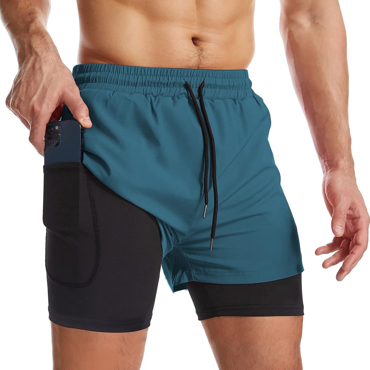 Sportshorts heren M - ademend - met zakken - snel drogend voor optimaal comfort - ShopVlot