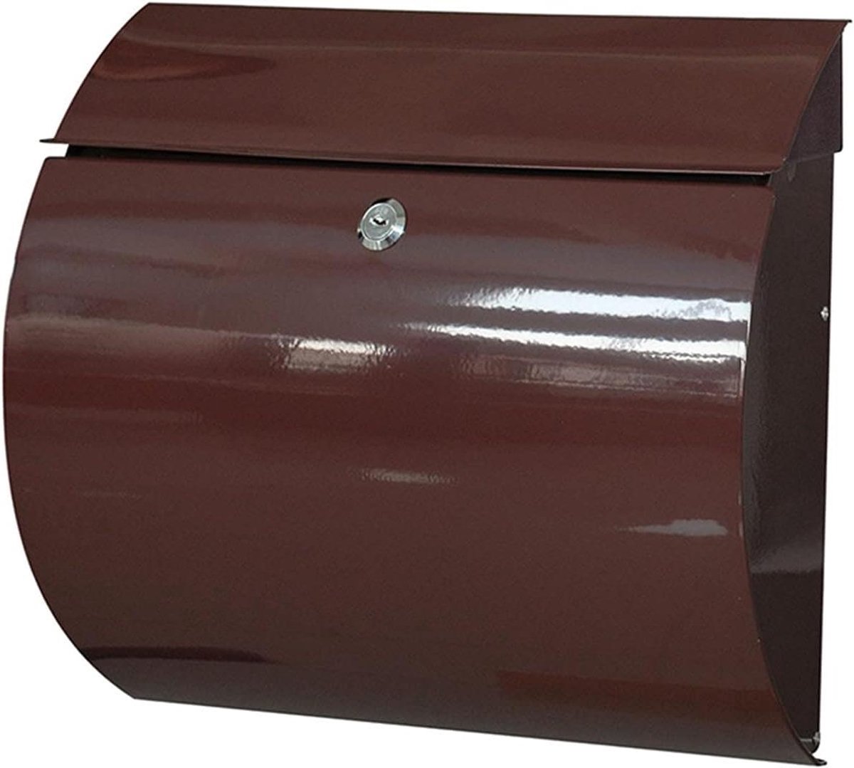 Brievenbus Buiten - Wandbrievenbus Pakketbox - Post Ontvangen - Waterdicht Gepoedercoat - 37.5 x 32.5 cm - Bruin