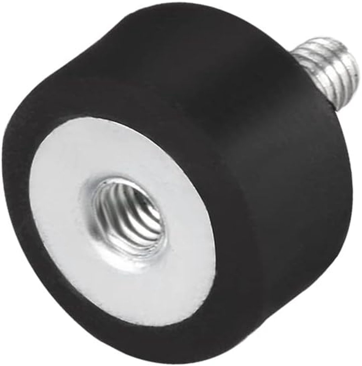 sourcing map M4 Mannelijke Vrouwelijke Silent Block Houder Rubber Trillingen Isolatoren Schokdemper 15mm x 8mm Zwart