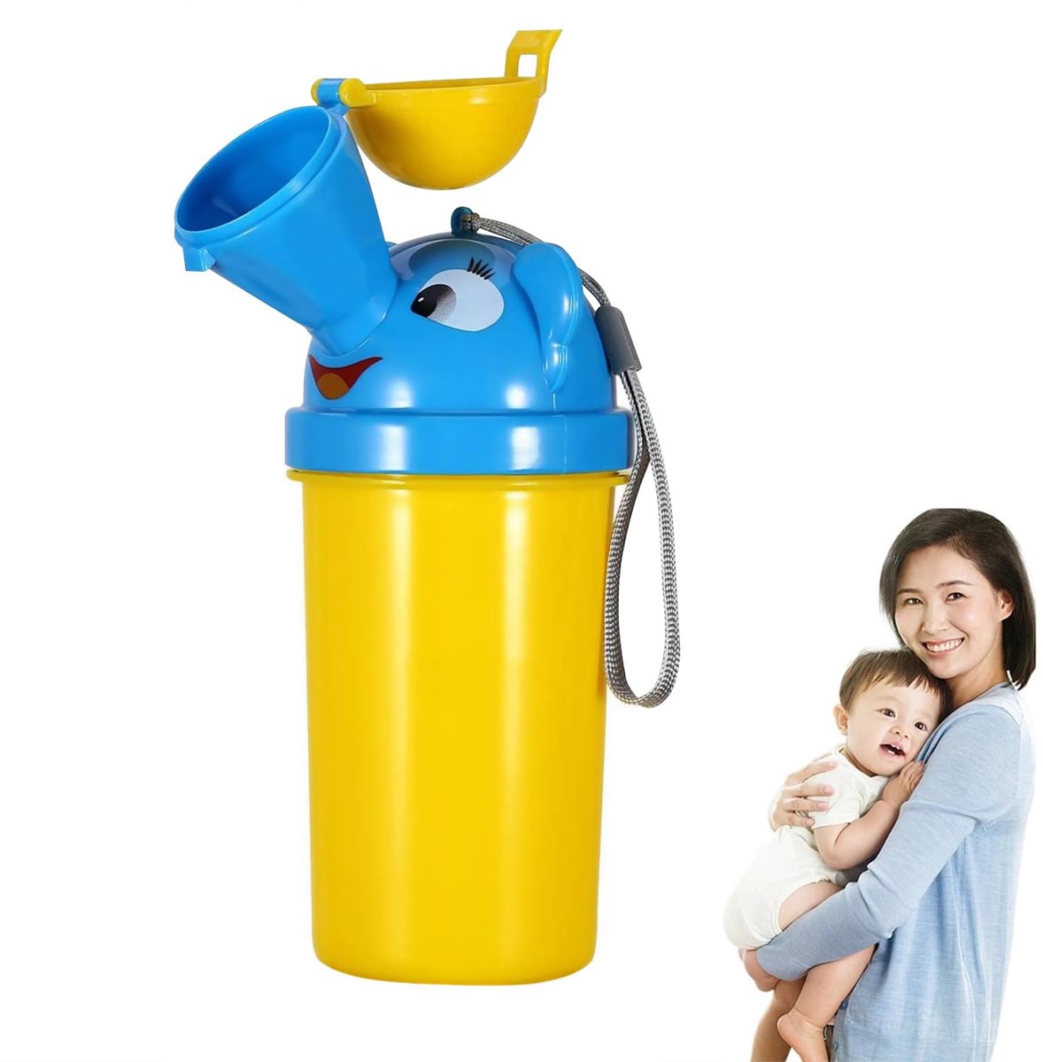 Kinderplastuit Fles - Noodplastuit-Potje - Leuk Olifant-Design - Ideaal voor Plastraining - SnelShoppen