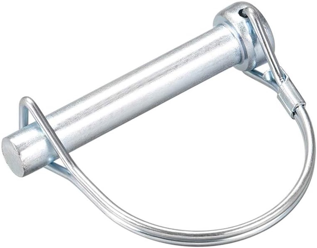sourcing map Asvergrendeling pin koppeling pin voor boerderij aanhanger wagen gazon tuin in boogrond 10 mm x 60 mm