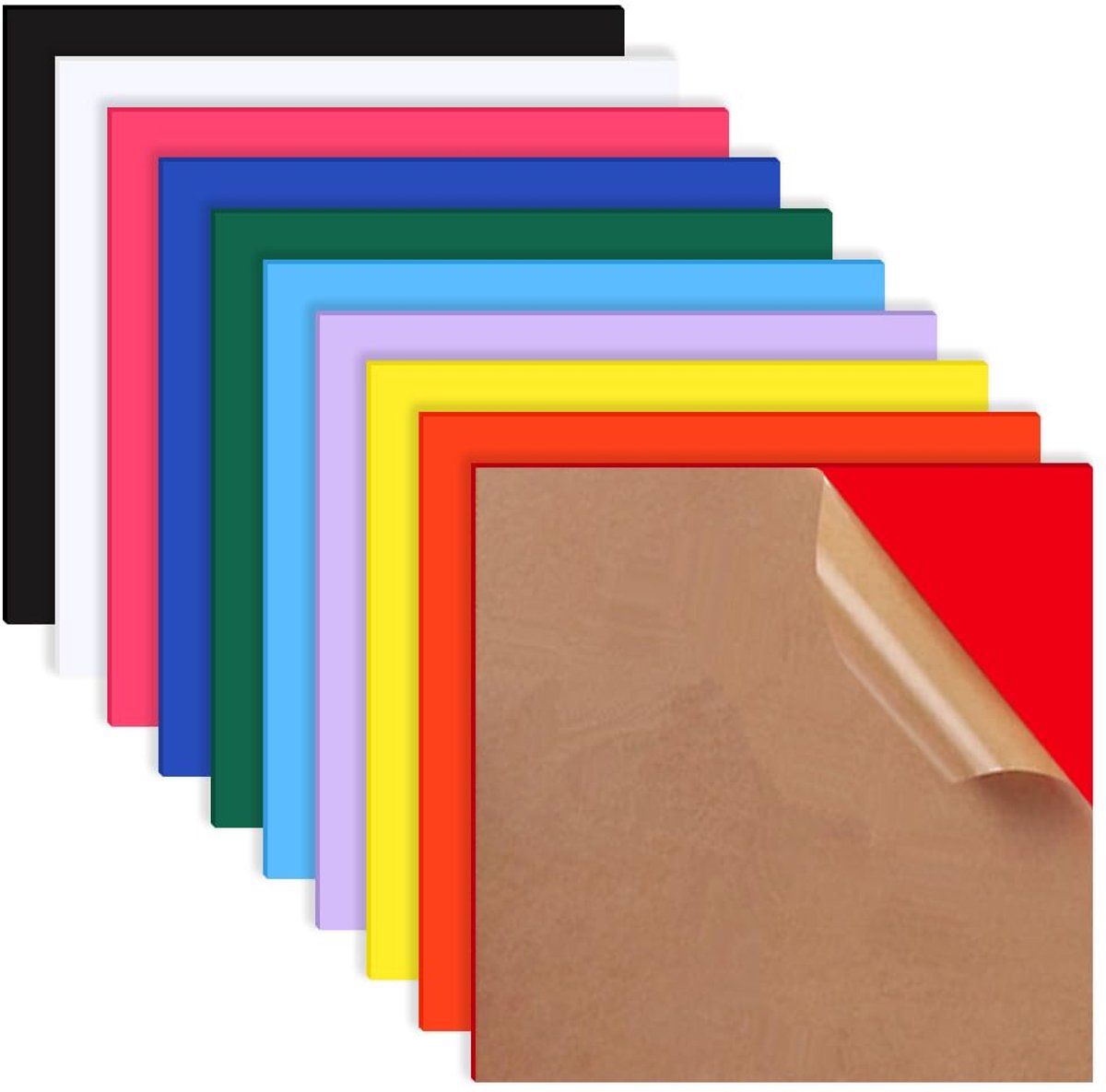 10 stuks acryl kunststof platen 30 x 30 cm, 3 mm dik, gekleurde gietijzeren platen, lasersnijplaten, set graveermaterialen voor bedrukte borden, kunsthandwerk, doe-het-zelfprojecten en modelbouw